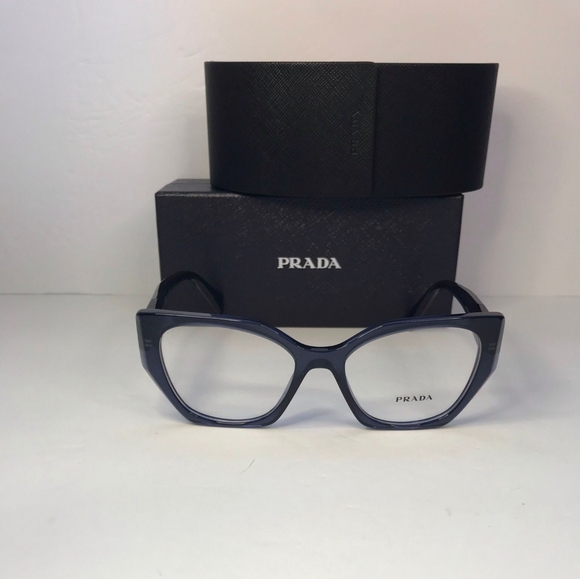 Authentic- New 💯 Original Prada 18WV Eyeglasses08Q1O1 -Blue optical  eyeglasses - Picture 3 of 12